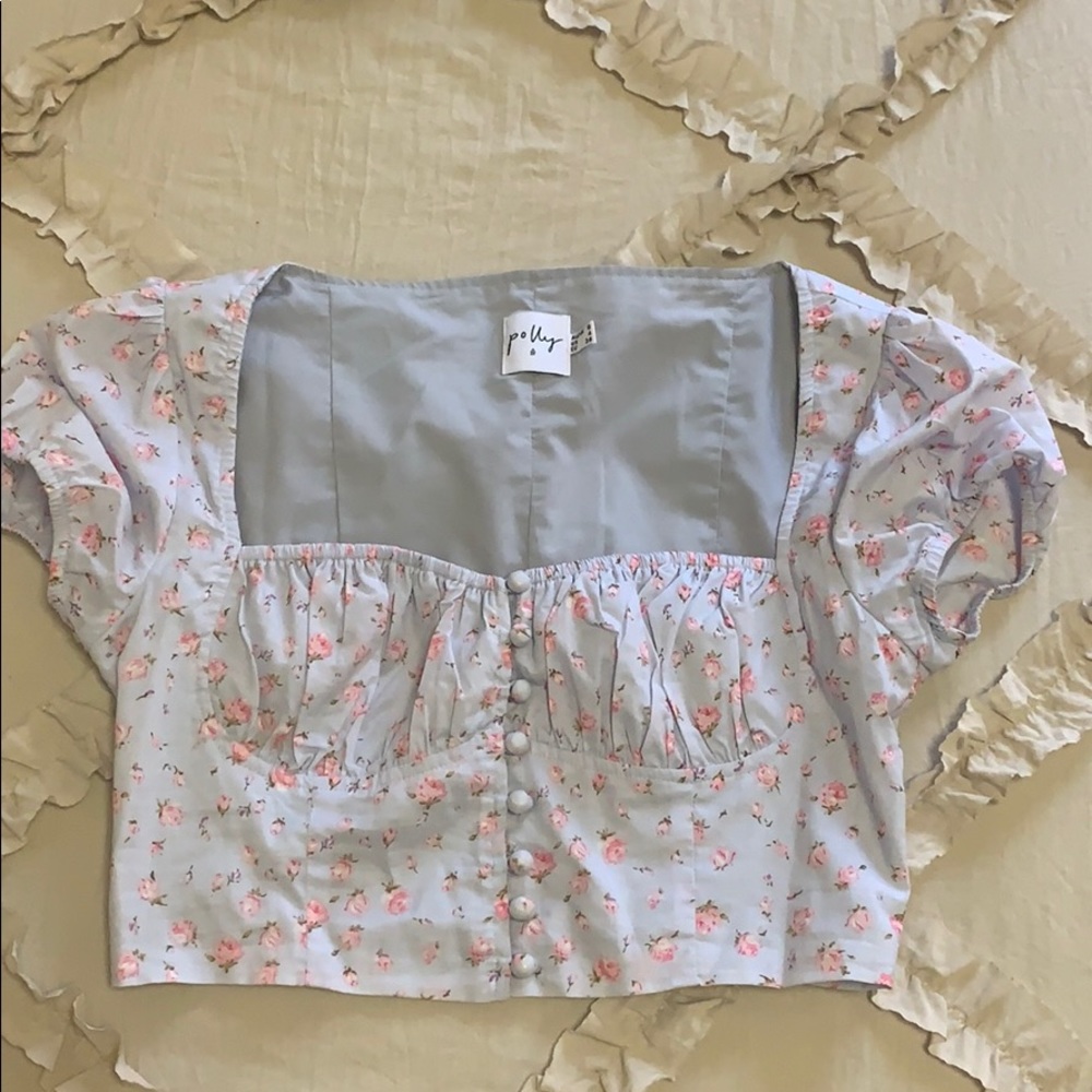 Princess Polly puff sleeve crop top